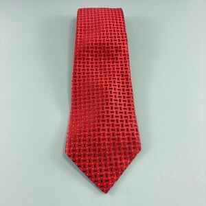Club Room by Charter Club Red Geometric Men's Tie 4" x 61"